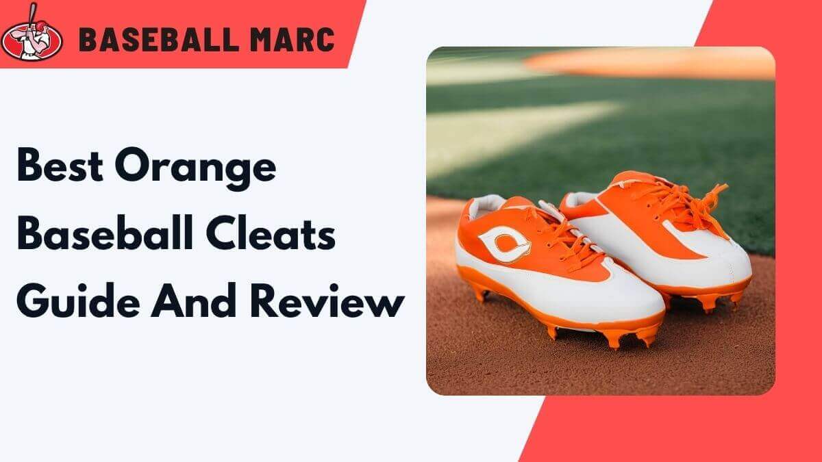 orange baseball cleats